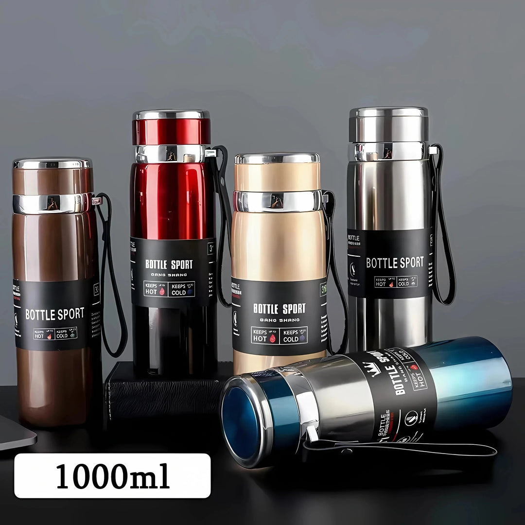 Stainless steel vacuum insulated thermos bottle 1000 ml | Kalsten