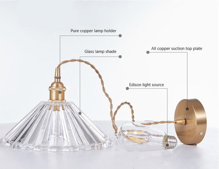 Nordic Brilliance Transparent Glass Pendant Lamp | Kalsten