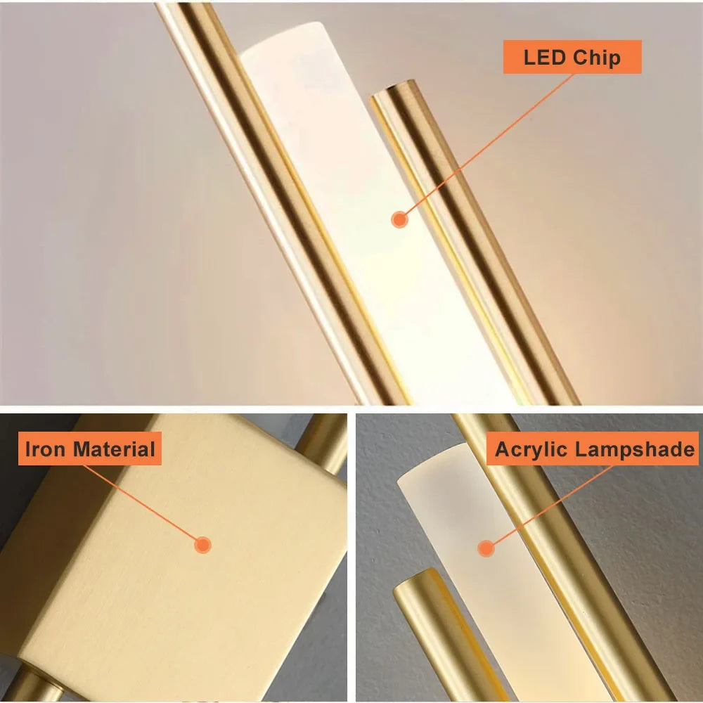 Nordic LED Wall Lamp – Contemporary Wall Sconce for Bedroom, Staircase, and Living Room | Kalsten