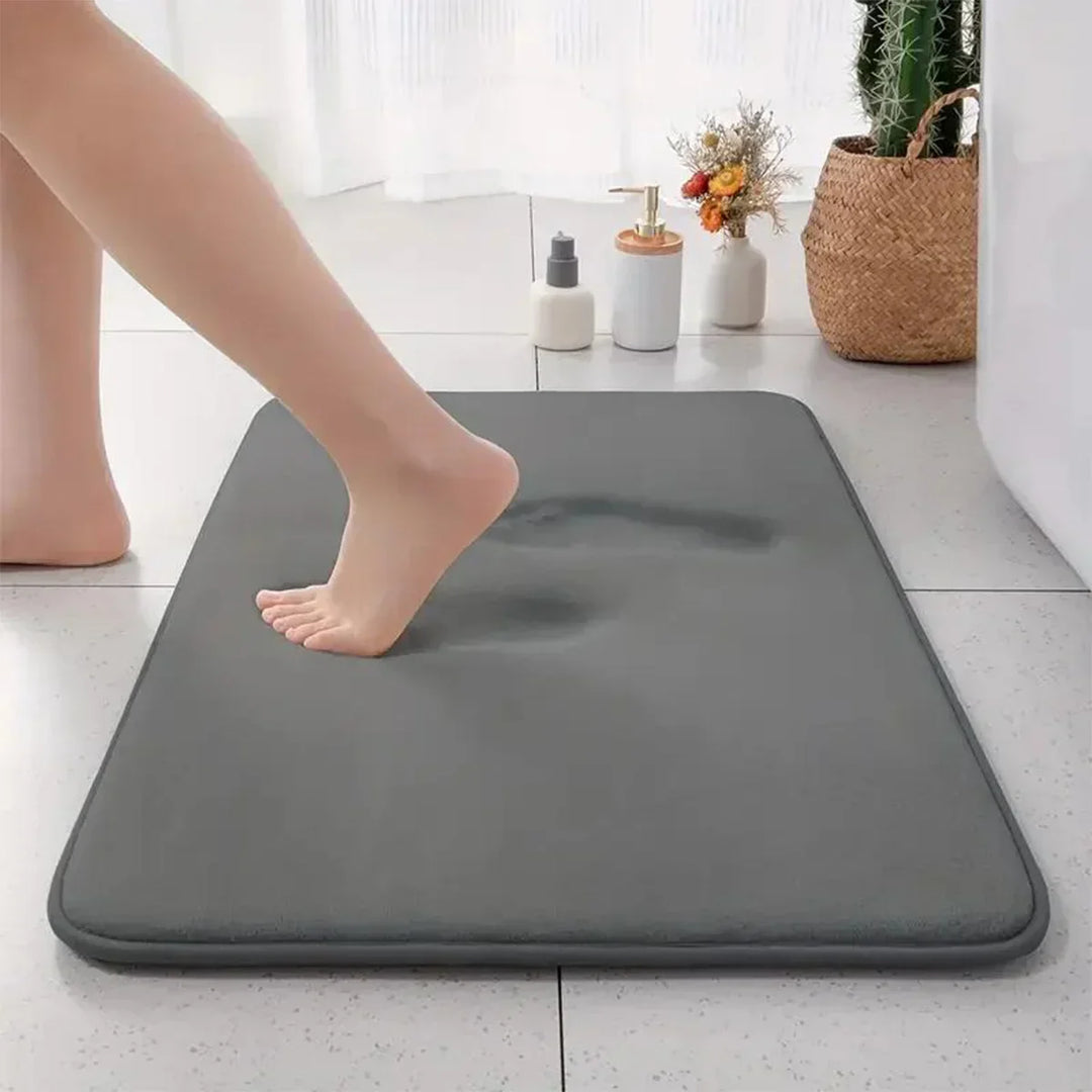 Kalsten | Thick Plain Non-Slip Bath Mat made of Flannel with Absorbent Capacity