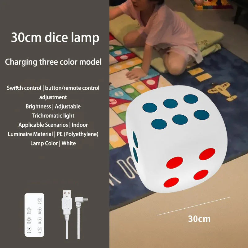 Huge Dice Bedside Atmosphere Floor Table Lamp | Kalsten