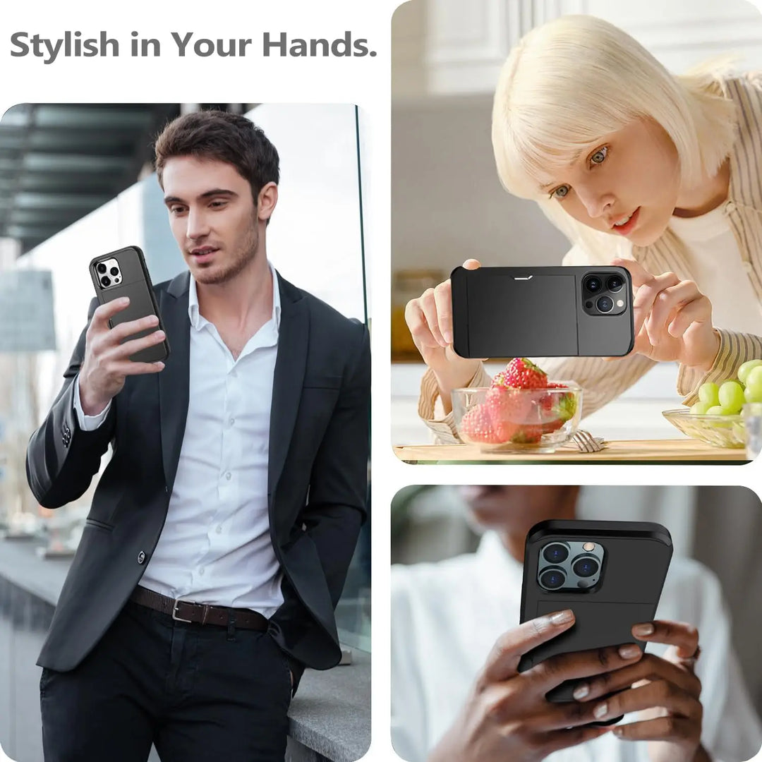 Kalsten | LuxShield iPhone Case with Card Holder | Slim Design | Card Storage | Protection & Style
