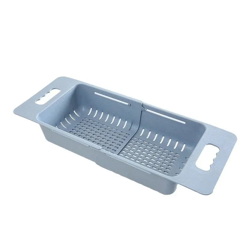 FlexDrain Draining Basket Kitchen – Adjustable Sink Organizer | Auto Drain & Fruit Vegetable Dryer | Space-saving Kitchen Accessory | Kalsten