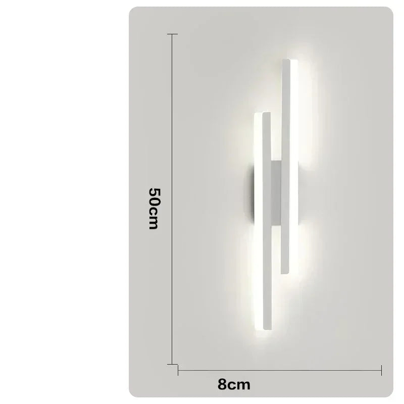 LED Bedroom Wall Lamp Wall Acrylic Lampshade Indoor Lighting for Living Room Corridor Light Fixture 50cm 16W | Kalsten