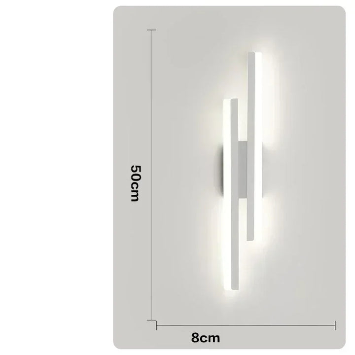LED Bedroom Wall Lamp Wall Acrylic Lampshade Indoor Lighting for Living Room Corridor Light Fixture 50cm 16W | Kalsten
