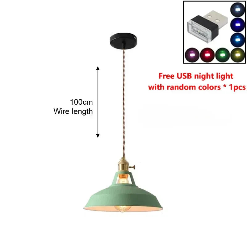 LED Iron Chandelier Pendant Lamp - Vintage Hanging Light | Kalsten