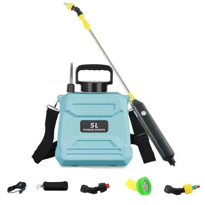 Kalsten | SPRAYMATE Pro Battery Pressure Sprayer | 5 L Shoulder Spray Bottle | USB Charging & Adjustable Nozzle | For Garden, Cleaning & Weed Control
