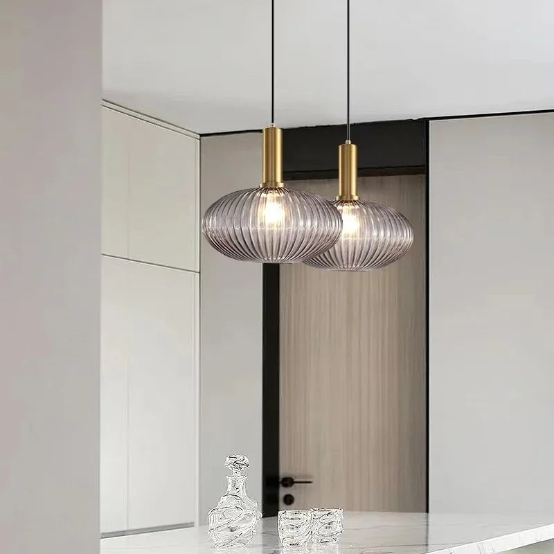 Modern Nordic Glass Pendant Light – Single Head LED Hanging Lamp for Dining Room, Bedroom, Cafe, and Study – White, Green, Cognac & More | Kalsten