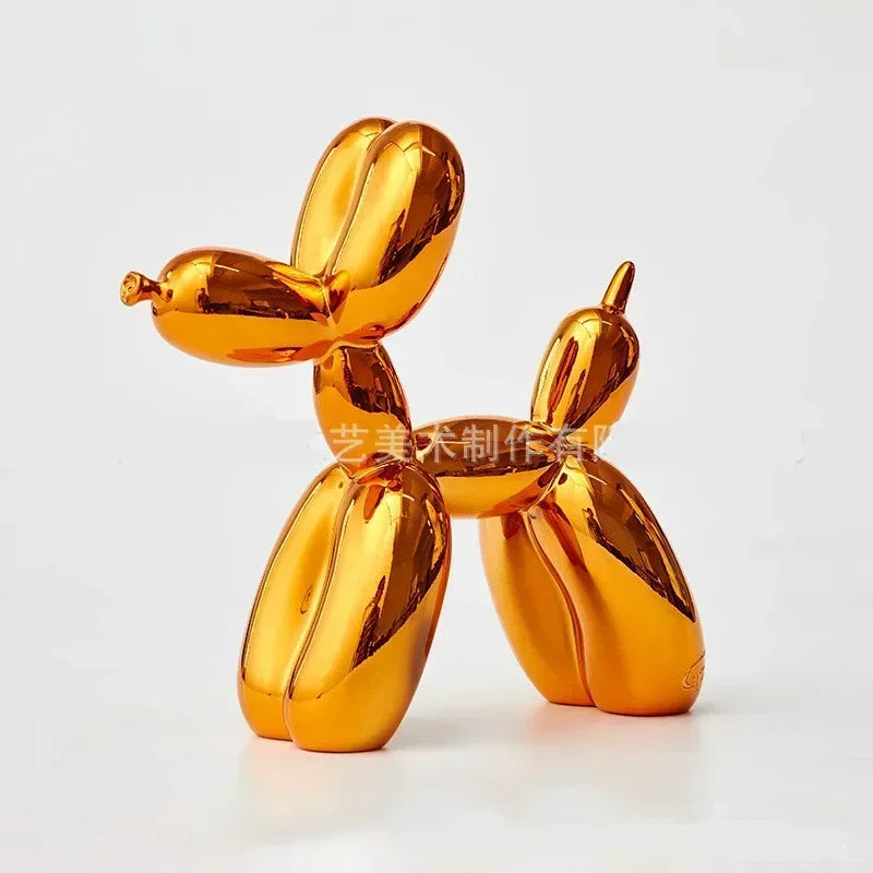 Brehn | Nordic Balloon Dog Sculpture Resin Animal Ornament Art Sculptures and Figurines Handicraft Home Decoration Room Desktop Accessories