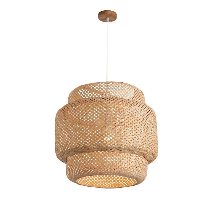 30cm Modern Bamboo Pendant Light - Handcrafted Elegance for Rustic Charm | Kalsten