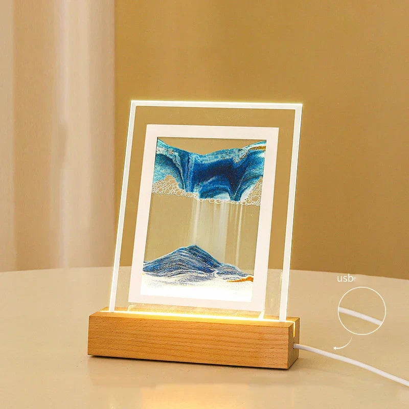 Sand Art LED Quicksand Artistic Table Lamp | Kalsten