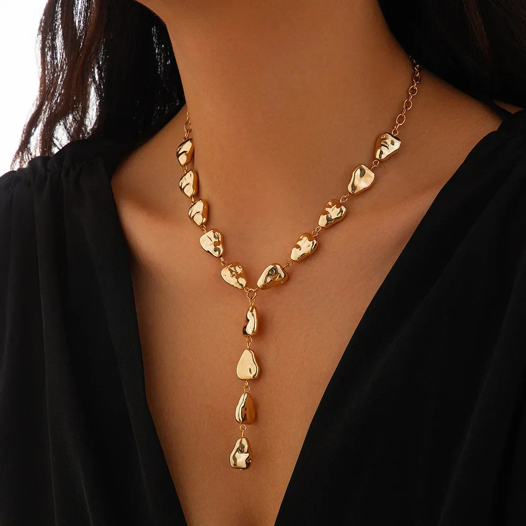 Kalsten | Modern Stone Inspired Lariat Necklace