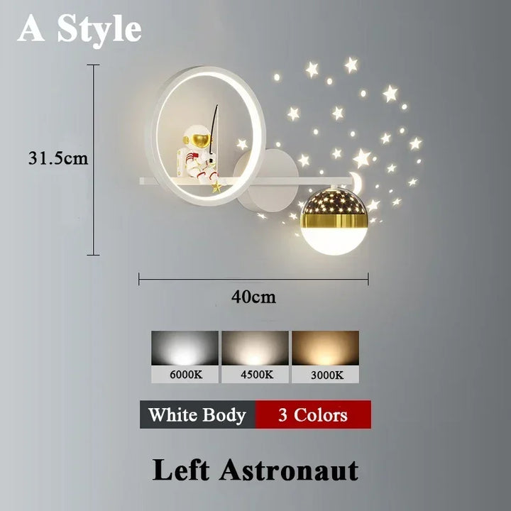 Astronaut Star Projector Wall Lamp for Children's Living Room | Kalsten