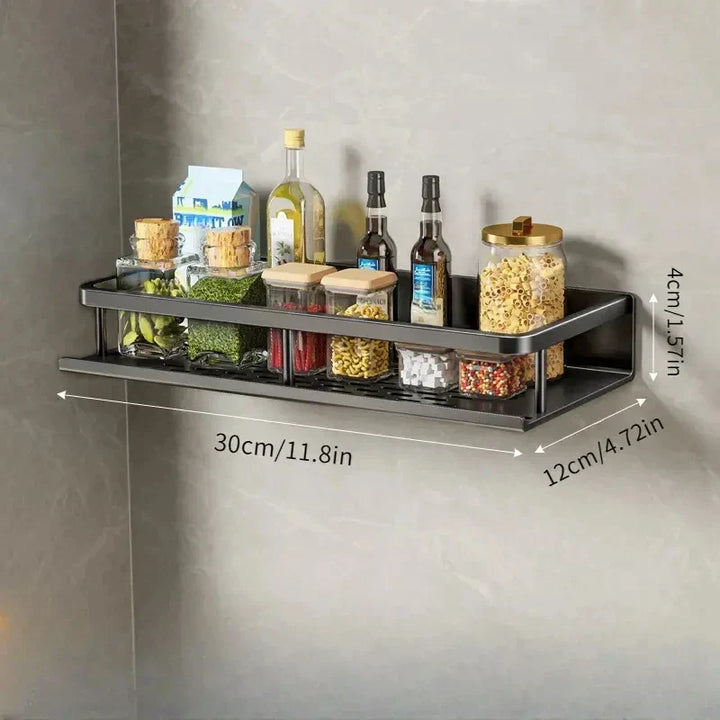 Wall-Mounted Kitchen Rack – Space-Saving and Stylish Aluminum Rack for Kitchen Utensils | Kalsten