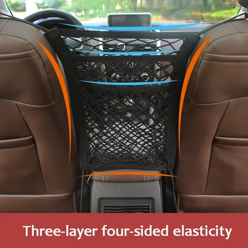 Kalsten | Stretchable Car Seat Divider & Storage Net with Pet Barrier