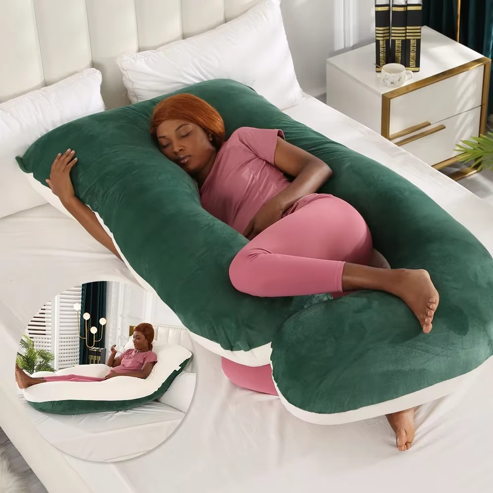 Kalsten | J-Shaped Maternity Support Pillow for Side Sleeping and Breastfeeding
