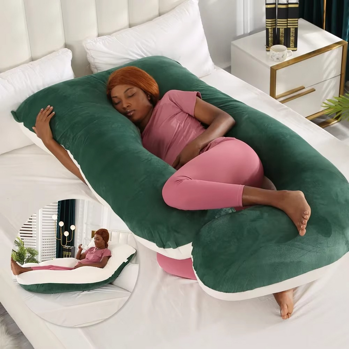 Kalsten | J-Shaped Maternity Support Pillow for Side Sleeping and Breastfeeding