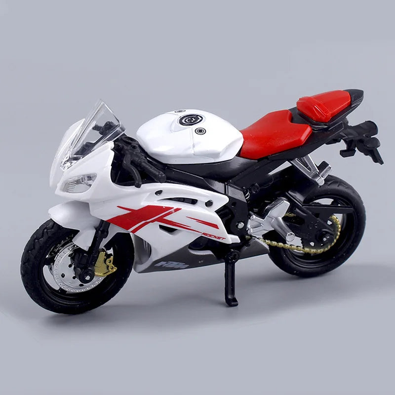 Brehn | 1:18 Scale Yamaha R6 Alloy Sportbike Figures Diecasts Kids Toy Motorcycle Racing Model Replicas Collector's Gift for Boys