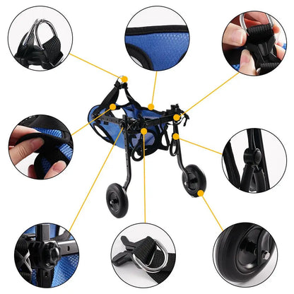 Brehn | Vetalino Dog Wheelchair for Small Dogs | Adjustable Rehab Cart | Lightweight & Stable | Mobility Aid for Walking Problems