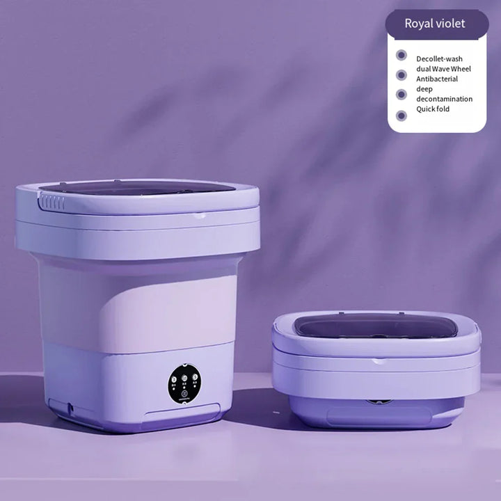 Compact Folding Ultrasonic Travel Laundry Washing Machine | Kalsten