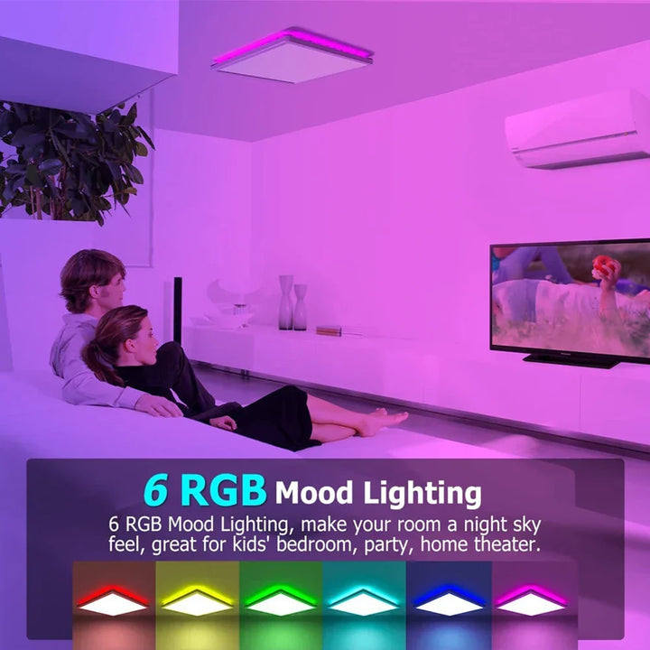 Energy-Saving LED Ceiling Lamp Flush Mount with Dimmable Brightness for Living Room | Kalsten
