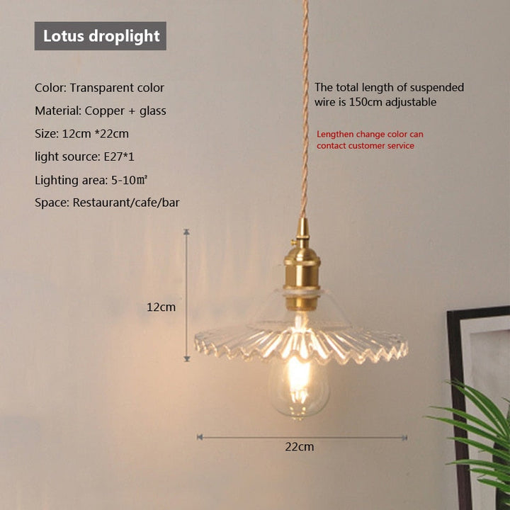 Nordic Brilliance Transparent Glass Pendant Lamp | Kalsten