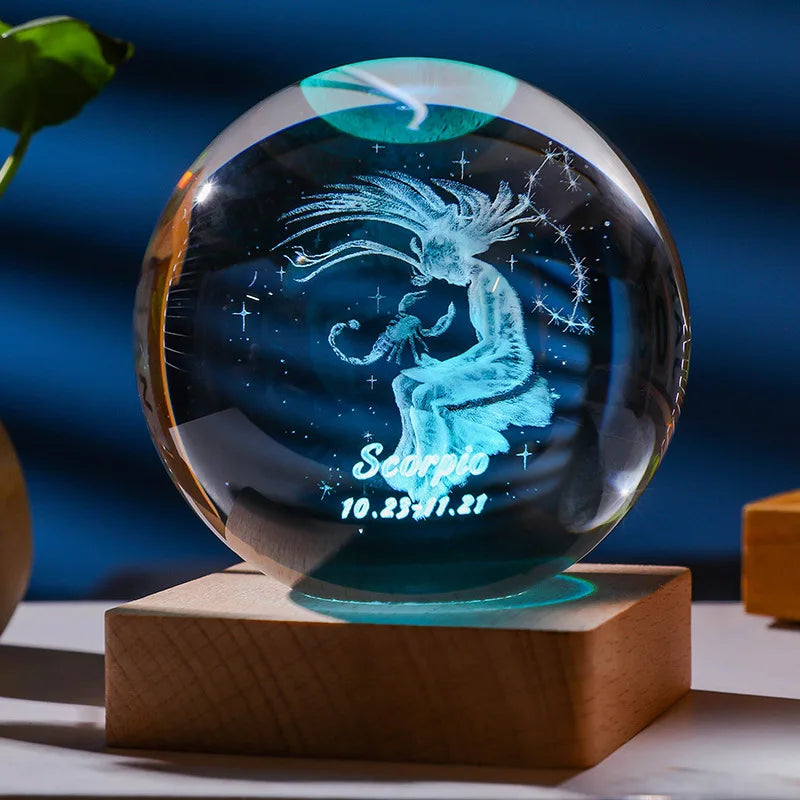Constellation Crystal Ball Night Light | Kalsten