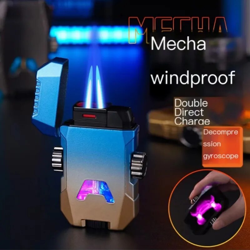 Windproof Double Jet Flame Luminous Lighter | Kalsten