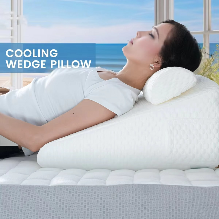 Kalsten | Dual Comfort Memory Foam Orthopedic Wedge Pillows with Breathable Covers