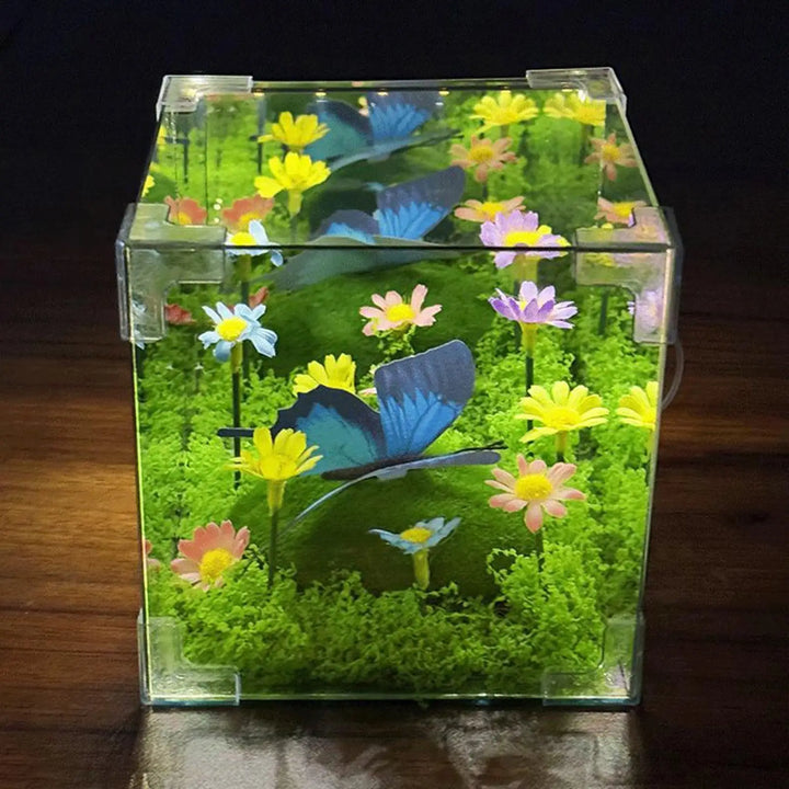 LED Butterfly Garden Cube Night Light Decor | Kalsten