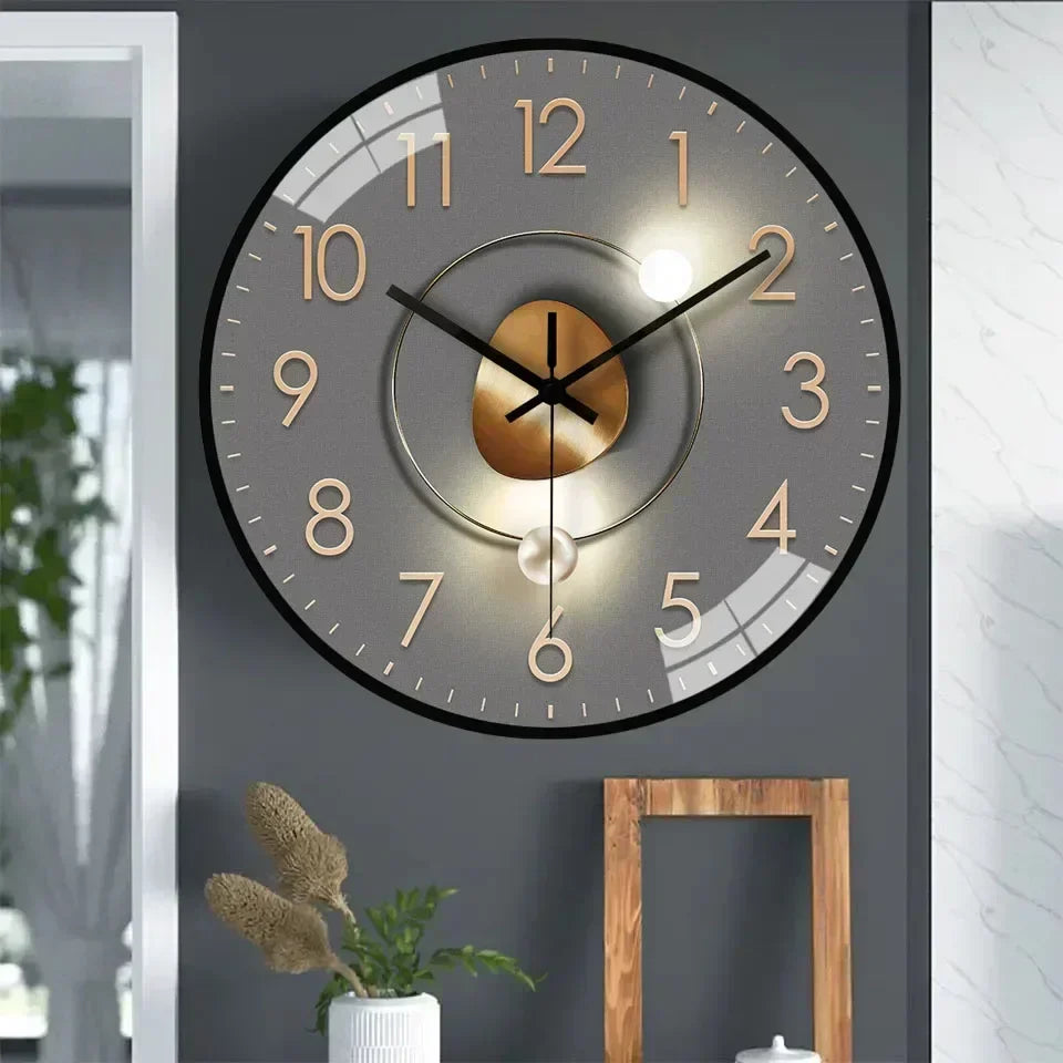 Kalsten | Silent Classic Wall Clock | Non-Ticking Elegant Timepiece for Bedroom & Office