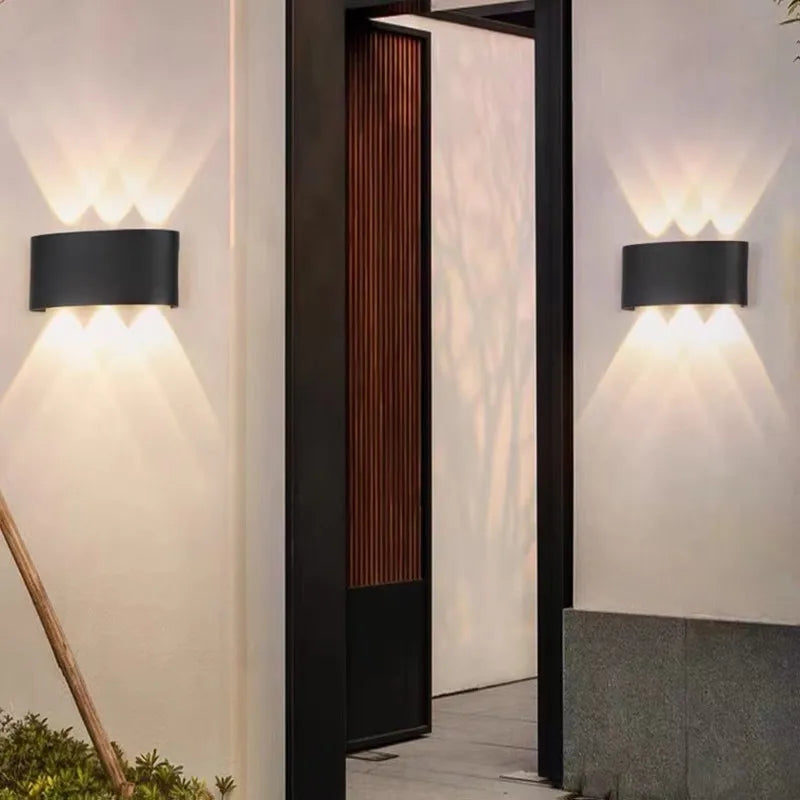 Body Motion Sensor Wall Light Waterproof Outdoor LED Wall Sconce Up Down Glowing Lamps Garden Yard Induction Corridor Wall Lamp | Kalsten