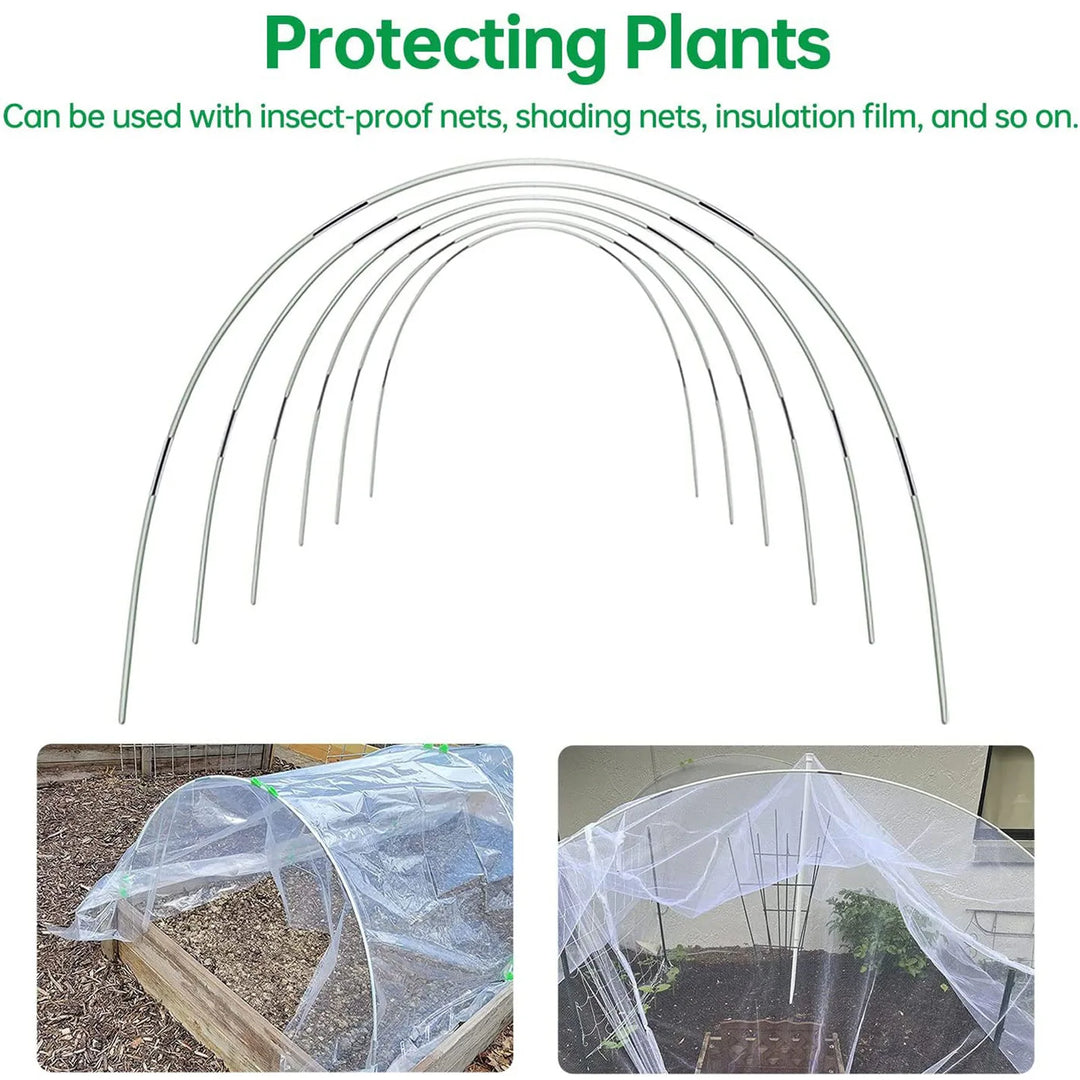 Kalsten | Plantura FlexGrow Garden Arch Set made of fiberglass | DIY Plant Tunnel for raised beds & cold frames | Rustproof & Reusable | Including connectors
