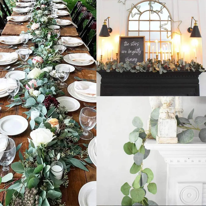 Kalsten | Garland - EucaGreen - Artificial Eucalyptus - 2-piece Set