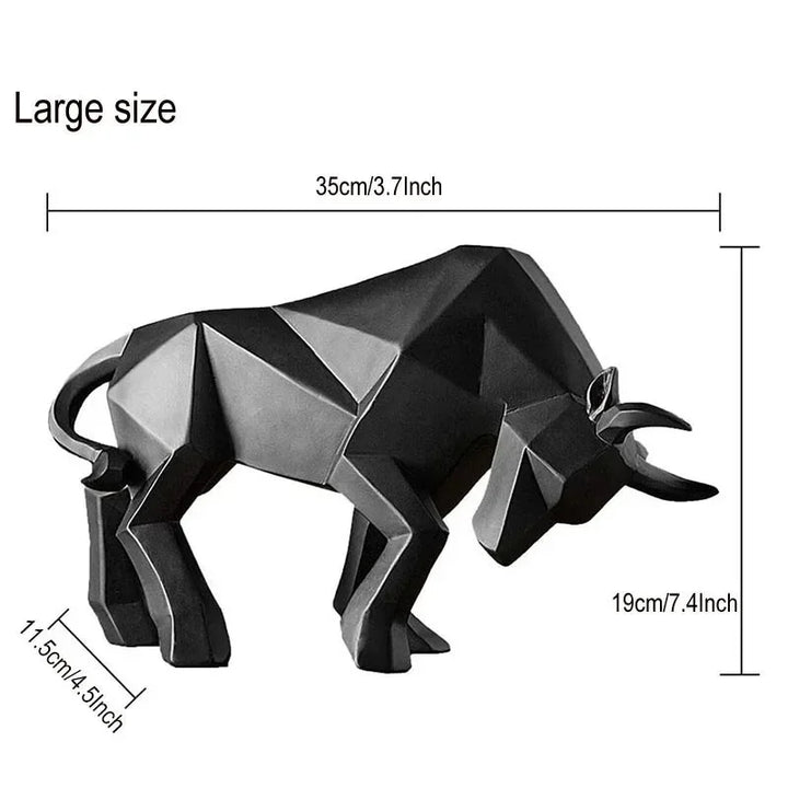 Kalsten | ToroArte Bull Sculpture | Nordic Design | Resin Figure Modern | 35 cm / 26 cm