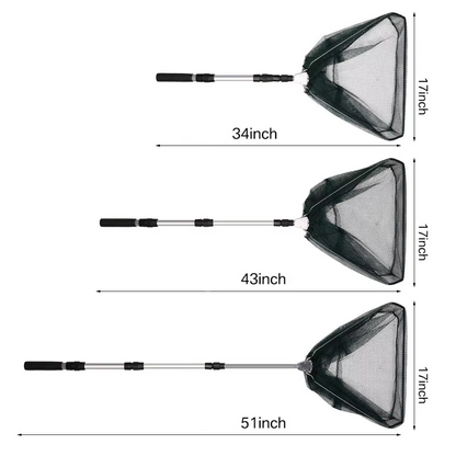 BowLift | Aluminum Alloy Telescopic Folding Fishing Net with Retractable Handle 51 Inch