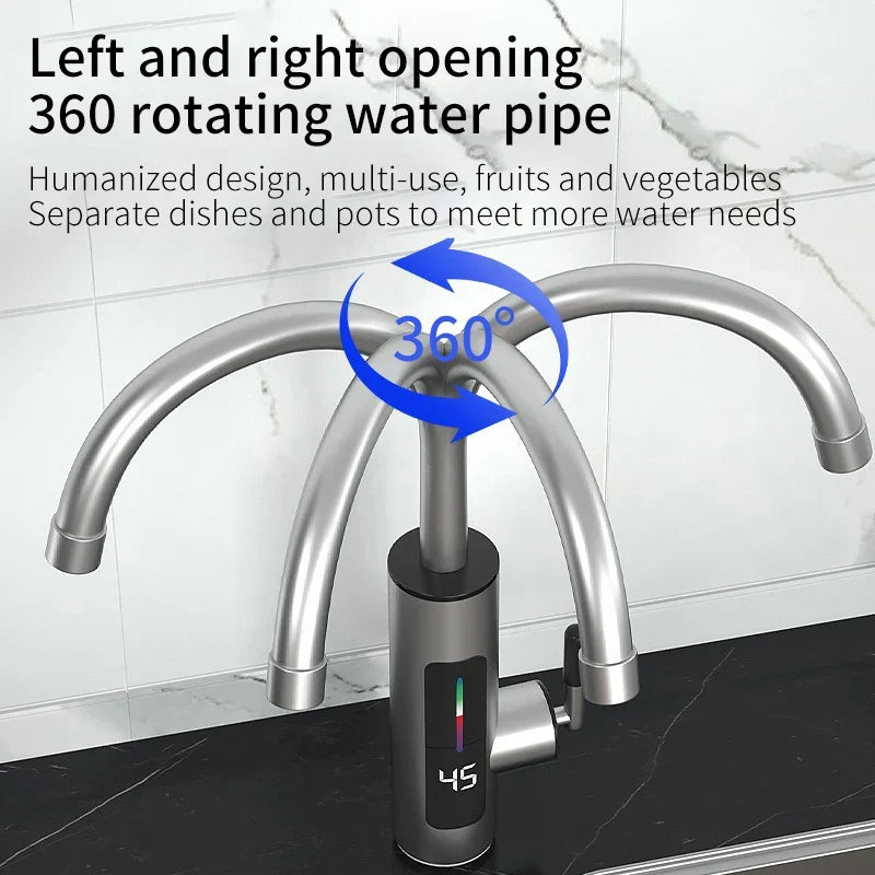 Skanto | Electric Kitchen Faucet with Water Heater 3000W Stainless Steel