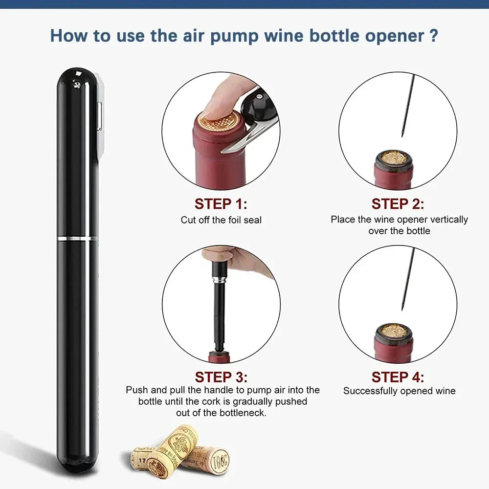 Kalsten | 2-in-1 Air Pump Wine Bottle Cork Opener