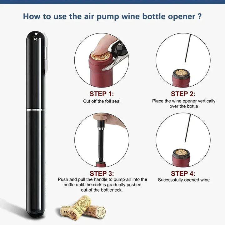 Kalsten | 2-in-1 Air Pump Wine Bottle Cork Opener