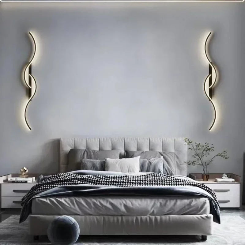 Modern LED Wall Lamp – Smart Remote-Controlled Sconce for Bedroom, Living Room, and Staircase | Kalsten