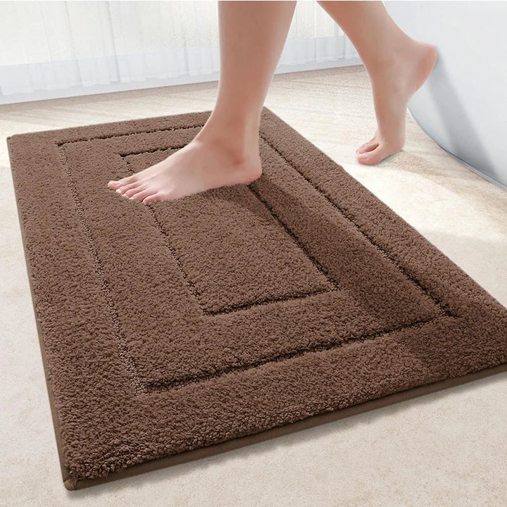 Bathroom Mat Microfiber Non-Slip – Double Layer Bath Mat | Highly Absorbent & Soft | Comfort Doormat | Kalsten