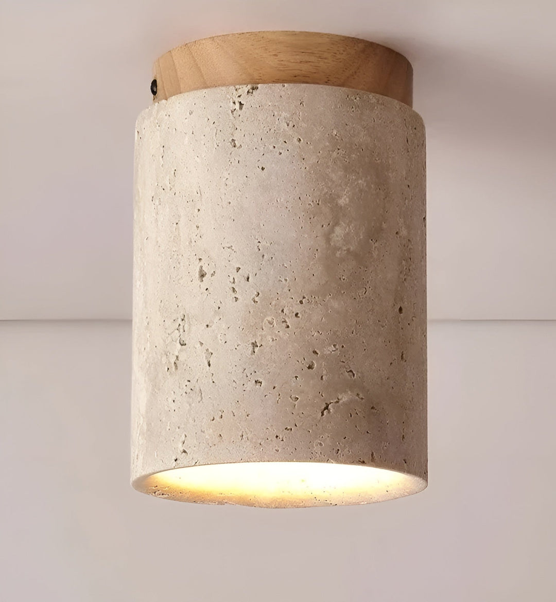 ZenElegance Wabi Sabi Luxury Ceiling Lighting - Natural Travertine LED Kalsten