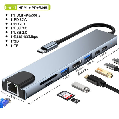 Brehn | Thunderbolt 3 USB-C Hub with HDMI, PD, SD/TF for MacBook Air M1 and iPad Pro