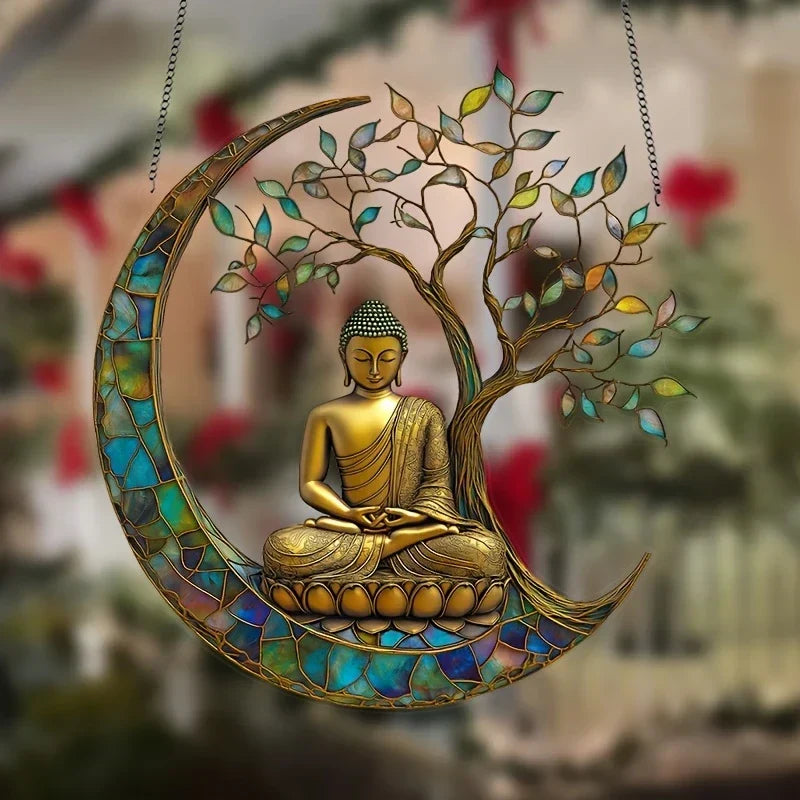 Kalsten | Acrylic Sun Catcher ZenLight | 2D Buddha Decor | Window & Home Accessory | Spiritual Room Design