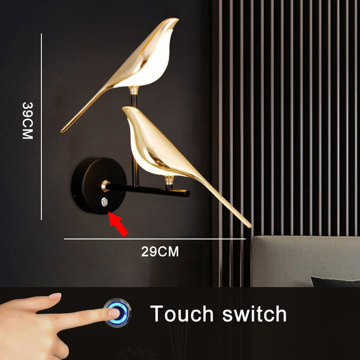 Modern Nordic Wall Bird Lamp | Kalsten