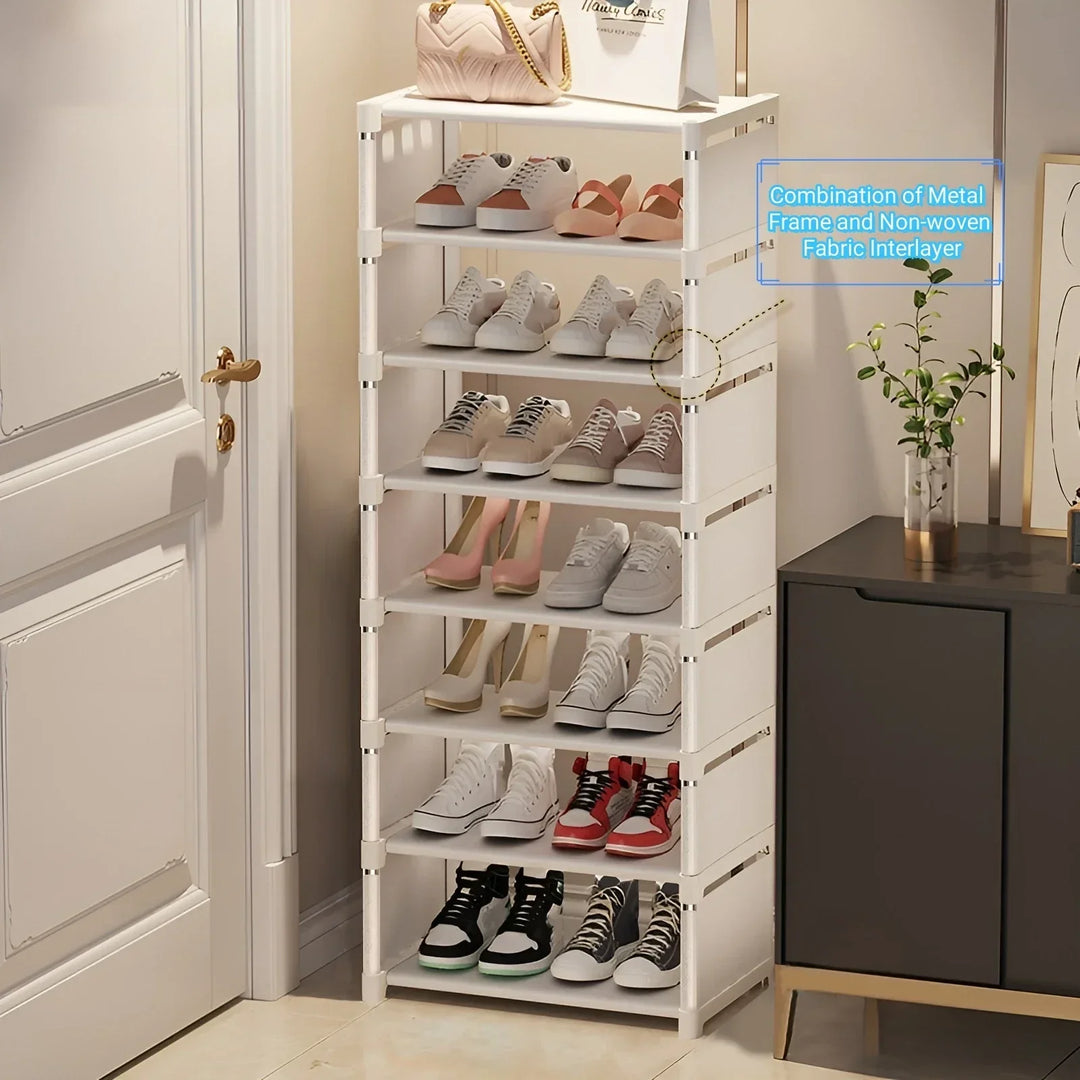 Kalsten | Space-Saving Metal Frame Shoe Rack with 6/8 Layers – Liora