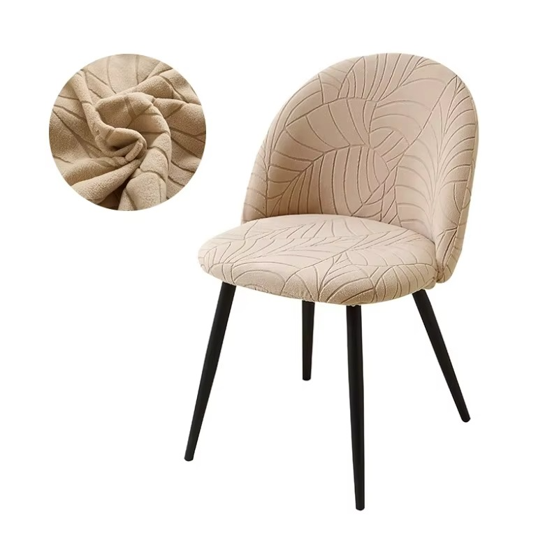 Kalsten | Elastic Velvet Chair Covers - Stretch Low Back Slipcovers for Dining and Makeup Chairs