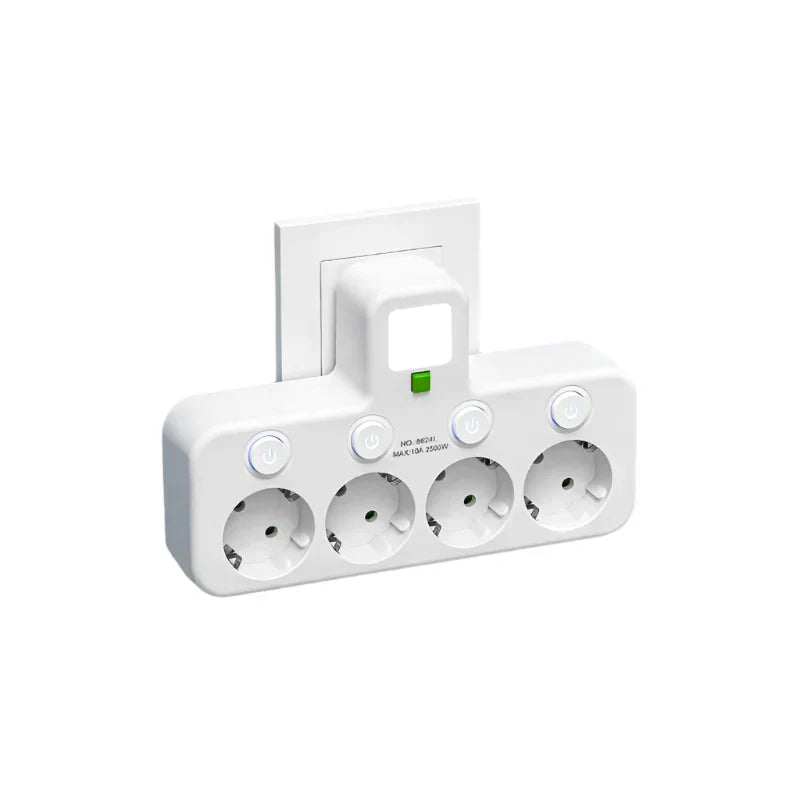 Karnz | Power Strip VOLTRIQ ProLine | 3-4 Outlets + 2x USB & 1x Type-C | 2500 W | Surge Protection & On/Off Switch