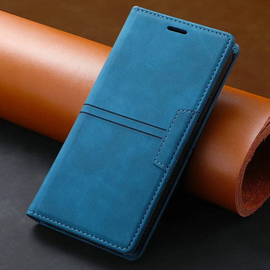 Skanto Leather Wallet Case Flip Cover - Google Pixel