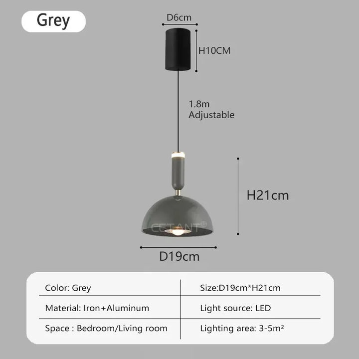Nordic Liftable LED Pendant Light – Modern Iron Hanging Lamp for Bedroom, Living Room, Study, and Bar (Adjustable Height, Warm Light) | Kalsten